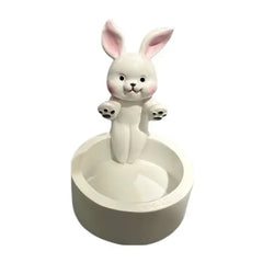 CreativeCandle Holder Cute Kitten Rabbit Cartoon Candle Decor
