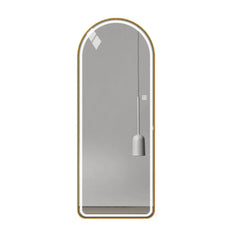 11.6 * 47 Inch Full-body Mirror U-shaped Smart LED Light Luminous Long Mirror with Metal Frame Hanging on The Wall Mirror Makeup