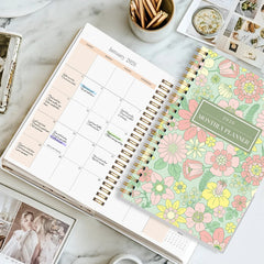 2026 A5 Monthly Planner, Floral Cover,Academic Agenda with Notes&To Do List,Perfect for Productivity,Time Management,Great Gift