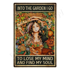 Be Kind to Your Mind Retro Tin Signs Inspirational Quotes Wall Art Sign Muse Vintage Home Room Garden Decor Hippie Girl Poster