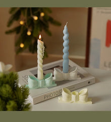 Ins Style Thin Spiral Long Rod Candle Scented Candle Aromatherapy Soy Wax Candles Wedding Birthday Candle Party Home Decoration