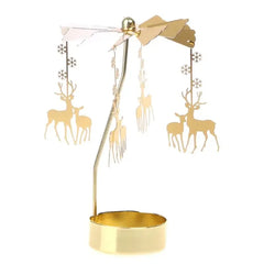 1pc Metal Hot Rotating Candle Holder Christmas Rotating Candle Holder Dinner Party Wedding Party Candle Holder Home Decor