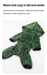 Pet Cat Dog Halloween Dog Clothes for Small Dogs Funny Dinosaur Cosplay Costume Winter Warm Cat Coat Fleece Hoodies Sweater