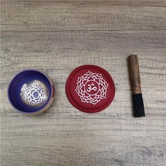 Buddhist Sound Bowls Therapy Meditation Mindfulness Yoga Ornaments Colorful Nepal Tibetan Singing Bowl Chakras Handmade Copper
