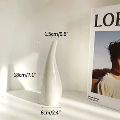 Ins Ceramics Flower Vase Nordic Hydroponics Vases Creative Room Decor Mini Flower Bottle Pots Desktop Ornament Craft