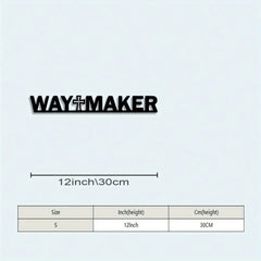 1pc Vintage "Way Maker" Cross Wall Art, Iron Christian Scripture Sign, Religious Home Decor for Living Room Easter