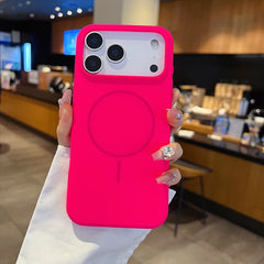 For Magsafe Magnetic Wireless Charging Solid Color Silicone Phone Case For iPhone 17 Pro Max/17/17 Pro Air Bumper Back Cover