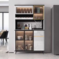 Nordic Glass Kitchen Cabinet Classic Display Decoration Luxury Kitchen Cabinet Storage Modern Szafka Kuchenna Furniture Home Kitchen & Dining Furniture