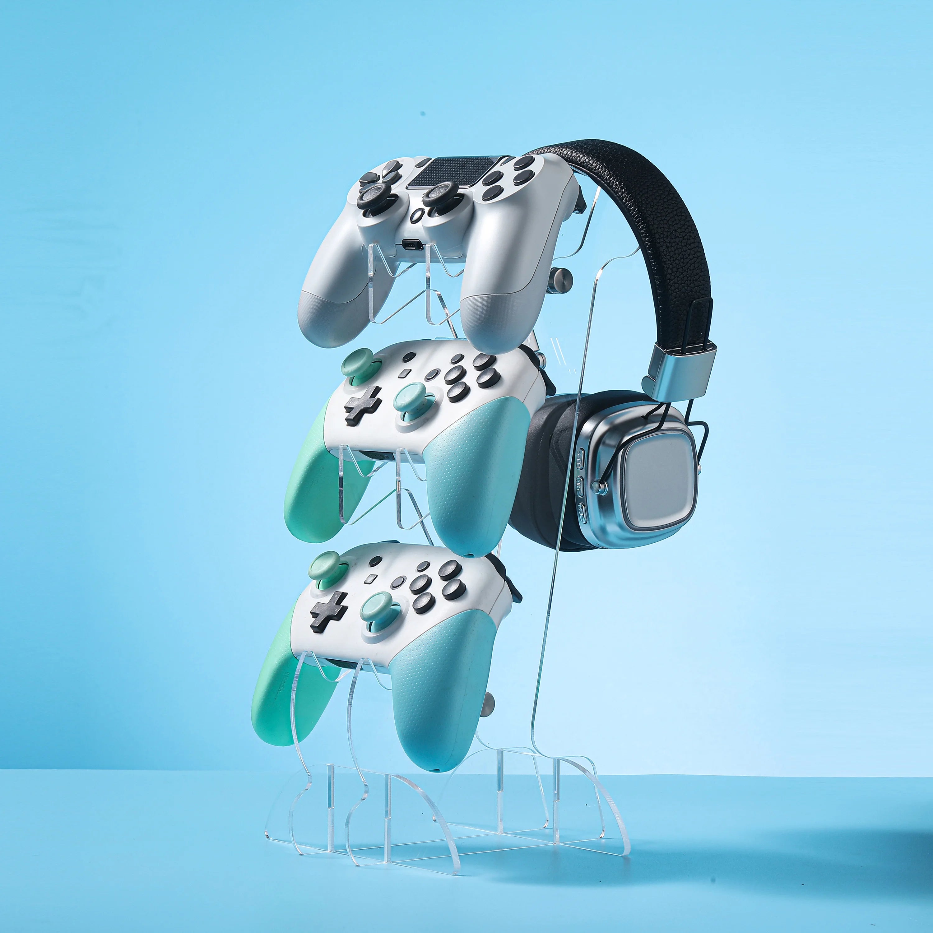 Suitable for PS5/PS4/Xbox/Switch universal controller/headphone three-layer stand