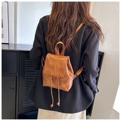 Fashion PU Leather Backpack for Women – Vintage Travel & School Bag