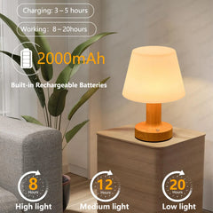 LED Table Lamp Touch Sensor Rechargeable Desktop Night Light Wireless Reading Lamp For Restaurant Hotel Bar Bedroom Decor Light