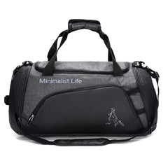 Waterproof Nylon Gym Bag – Dry & Wet Separation Sports Travel