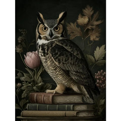Vintage Dark Gothic Insect Moth Wood Animals Deer Owl Botanical Poster Canvas Painting Wall Art Pictures Home Interior Decor