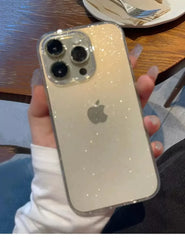 Luxury Bling Glitter Clear Phone Case For iPhone 17 16 15 14 13 12 11 Pro Max X XR XS 7 8 Plus Shockproof Transparent Soft Cover