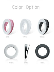 Upgrade 3200K-6500K LED Clip Ring Light 40 LED Lamp Selfie Fill Lights For iPhone Andriod Mobile Phone USB Charge Enhancing Lamp