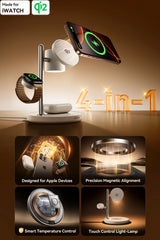 Joyroom Qi2 Magnetic Charging Station for Apple Fast Wireless Charger for iPhone 17 16 15 Pro Max for iWatch for AirPods JR-W23