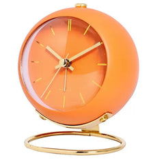 Table Alarm Clocks with Light, Retro Silent Non-Ticking Analog Clock Loud Table Clock for Bedside Office Travel Kids Decoration