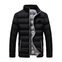 Men's  New Winter Long Sleeve Cotton Coat Zipper Jacket Men's Cotton Coat