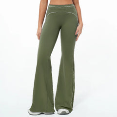 High Waist Yoga Flared Pants Hip Lifting Fitness Trousers Exercise Elastic Bell Bottom Pants Female Casual Outdoor Yoga Pants
