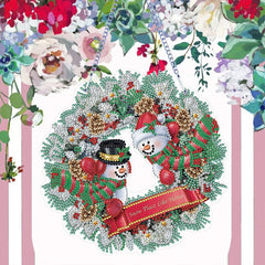 5D DIY Christmas Diamond Painting Wreath – Wall & Door Decor