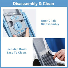 Safe Adjustable Vegetable Slicer - 4 Modes (Dicer, Julienne) Kitchen Chopping Tool (SkyBlue)