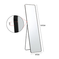 Arched metal length floor mirror bedroom living room Dressing Cream Girls Mirror  Modern Simple Full Body Frame Mirror