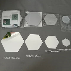 Hexagon Acrylic 3D Mirror Wall Stickers – DIY Decor Set