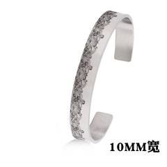 New Classic Simple Men Bracelet Open Adjustable Glossy Stainless Steel Bracelet BR1133