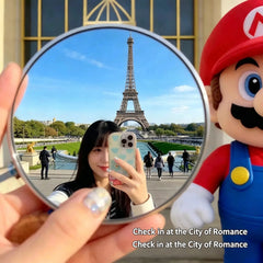 Mini Round Selfie Mirror Set Portable Wide Angle Convex Spherical Mirror 7.5cm 9.5cm For Vlogging iPhone Samsung Smartphones