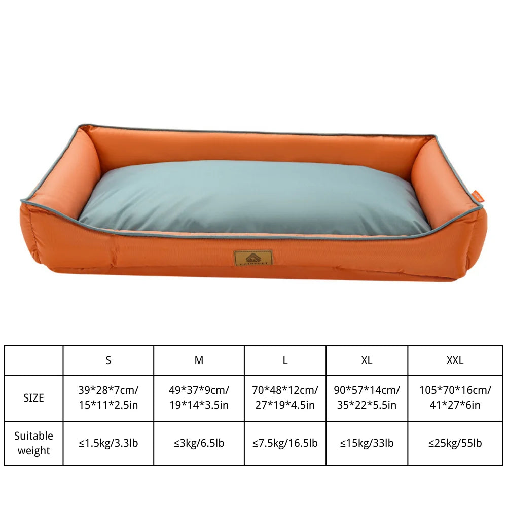 Winter Dog Beds,Waterproof Large Dog Bed with Sides, Non-Slip Bottom and Egg-Crate Foam Big Pet Couch Bed Washable Pet Shop
