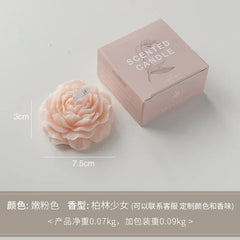 3D Peony Aromatic Candle Creative Flower Shape Aromatherapy Wedding Decor Gifts Box Valentine's Day Scented Souvenir Ornament