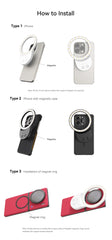 Fotorgear Mini Selfie Ring Light Magnetic Phone Fill Light for iPhone Xiaomi 14 Ultra for Live Photography Selfies