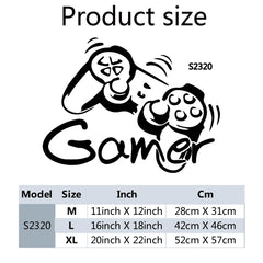 1pc Gamer Wall Art Decal For Kids Room Decor Game Handle Frase Vinyl Stickers For Children Bedroom Door Decals