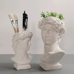 Ins Nordic David Vase  Ornaments Flower Pot Makeup Brush Storage Bucket  Vintage Home Decoration Art Sketch Practice