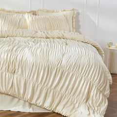 Bohemian Wrinkle Fluffy Duvet Cover Set All Seasons Bedding Set with Quilt Cover and Pillowcase Double Queen Comforter Cover Set