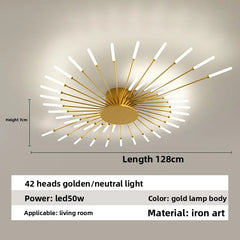 Nordic Ceiling Lighting for Living Room Bedroom Kitchen Led Ceiling Light Fixture Indoor Home Firework Decor Ceiling Lights
