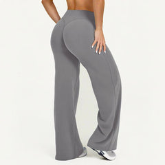 Straight Leg Pants Ultra Soft Butter Fabric Women Mid-Waist Yoga Pants Naked Feel Sports Leggings Pilates Running Sport Trousers