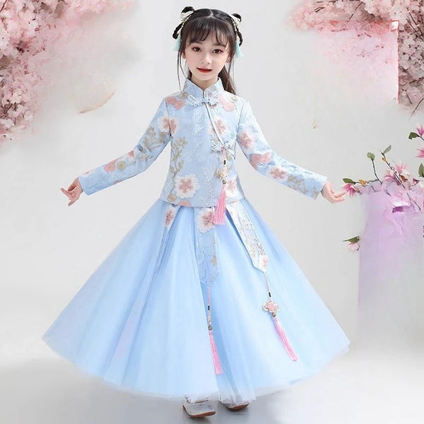 Kids Clothes Children's Clothing Chinese Traditional Dress Cosplay Costumes Girls Hanfu Ethnic Style Princess Party Dresses