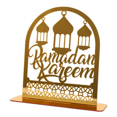 Ramadan Tray Table Centerpieces Plate Acrylic Ramadans Eid Mubarak Decorations for Home 2025 Islam Muslim Festival Party Gifts