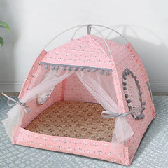 Pet Cat Tent Summer Cave Hut Cat Sleep House For Kitten Puppy Playpen Cage Basket Cat Nesk Kennel Small Dog House Bed Pet Shop