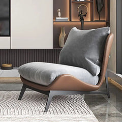 Upholstered Single Corner Sofa Lounge Leisure Armless Lazy Chair Comfy Accent Chair for Living Room Bedroom Reading Room Recliner-Living Room Furniture