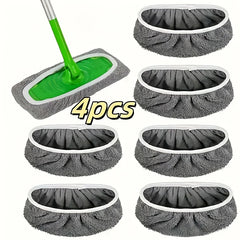 4 Reusable Mop Pads with High Water Absorption and Ultra-fine Fiber Cleaning Pads That Can Firmly Adhere To Most Standard Mops Kitchen Tools, Kitchen Cleaning