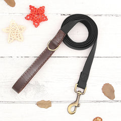 Personalized Dog Collar Leash PU Leather Dog Collars With Walking Lead Rope Free Custom Pet ID for Small Large Dogs Pug Pet Shop