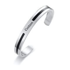 Men Bangle, Enemal Bangle Mens, Viking Logo Cuff Bracelet For Gentleman ,Stainless Steel Minimalist Bracelets