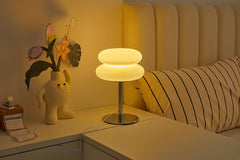 Creamy Bedside Table Lamp USB Tri-Color Dimmable Bedroom Furniture Home Decor