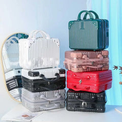 14 inch Lightweight Mini Travel Suitcase Cosmetic Box Waterproof Hand Luggage Organizer Makeup Case Protable Small Boarding Case