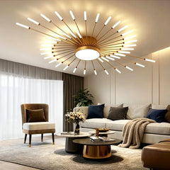 Creative Fan-shaped Rotating Living Room Light Lustre Home Decoration Bedroom LED Ceiling Lamp Modern Dining Room Pendant Lights