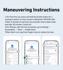 TELESIN Magnetic Phone Camera Shoot Hand Grip Phone Holder Shooting Aid Remote Control Handle for Iphone HUAWEI SAMSUNG Phone
