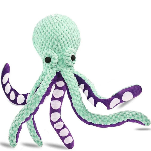 Pet plush octopus toy interactive sound anti-demolition home large and small dog boredom companion dog toy Pet Shop