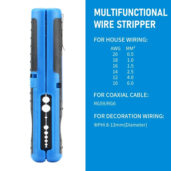 Multifunctional Cable Wire Stripper Cutter Pliers Portable Hand Tool with Anti-skid Handle Hardware Tool